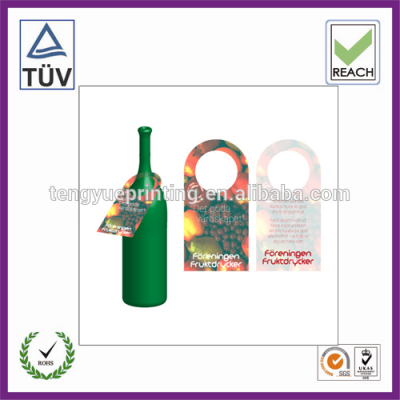 Waterproof Feature and PP card bottle neck hanger