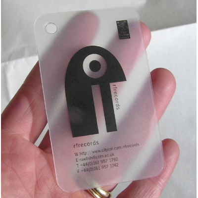 Eco-friendly transparent plastic membership pvc business card