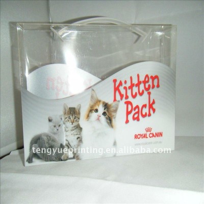 Clear PVC box printing packaging for kitten pack